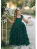 Emerald Green Stunning Long Flower Girl Dress Emerald Green Stunning Long Flower Girl Dress